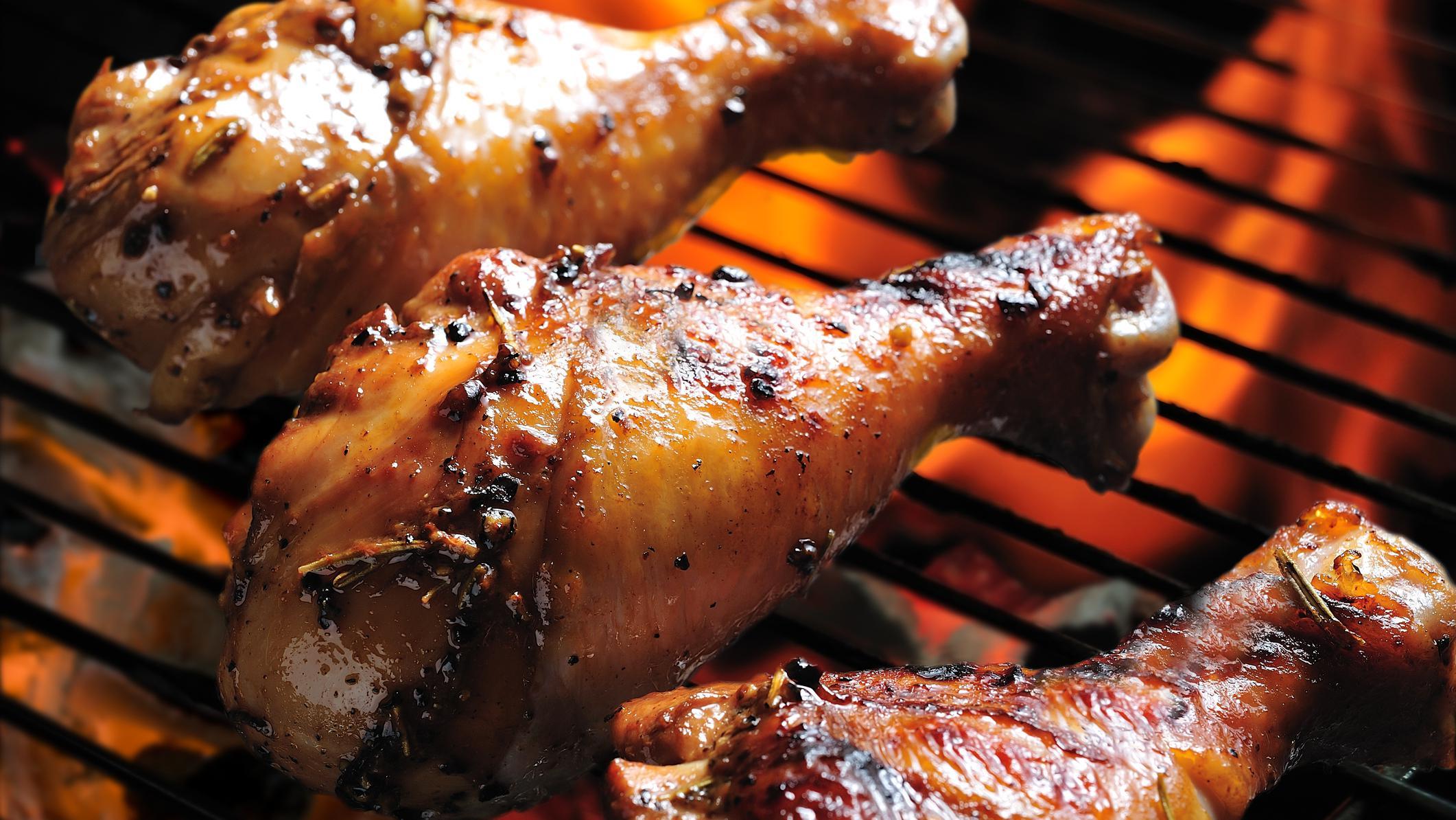 Muslos de pollo a la parrilla