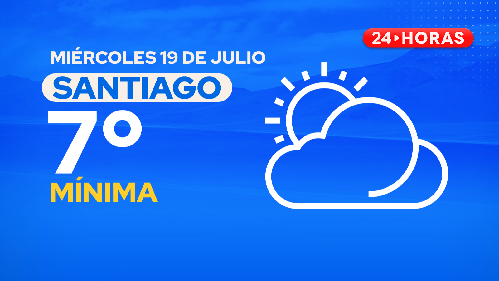 El tiempo para Santiago este miércoles 19 de julio 2023