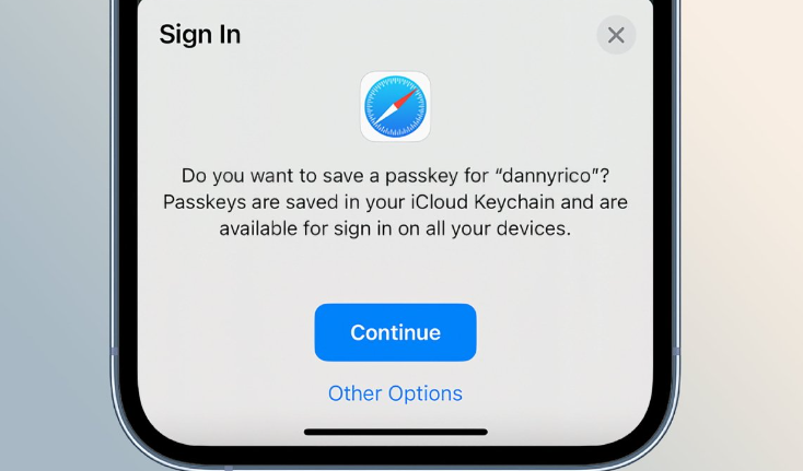 Passkey de IOS