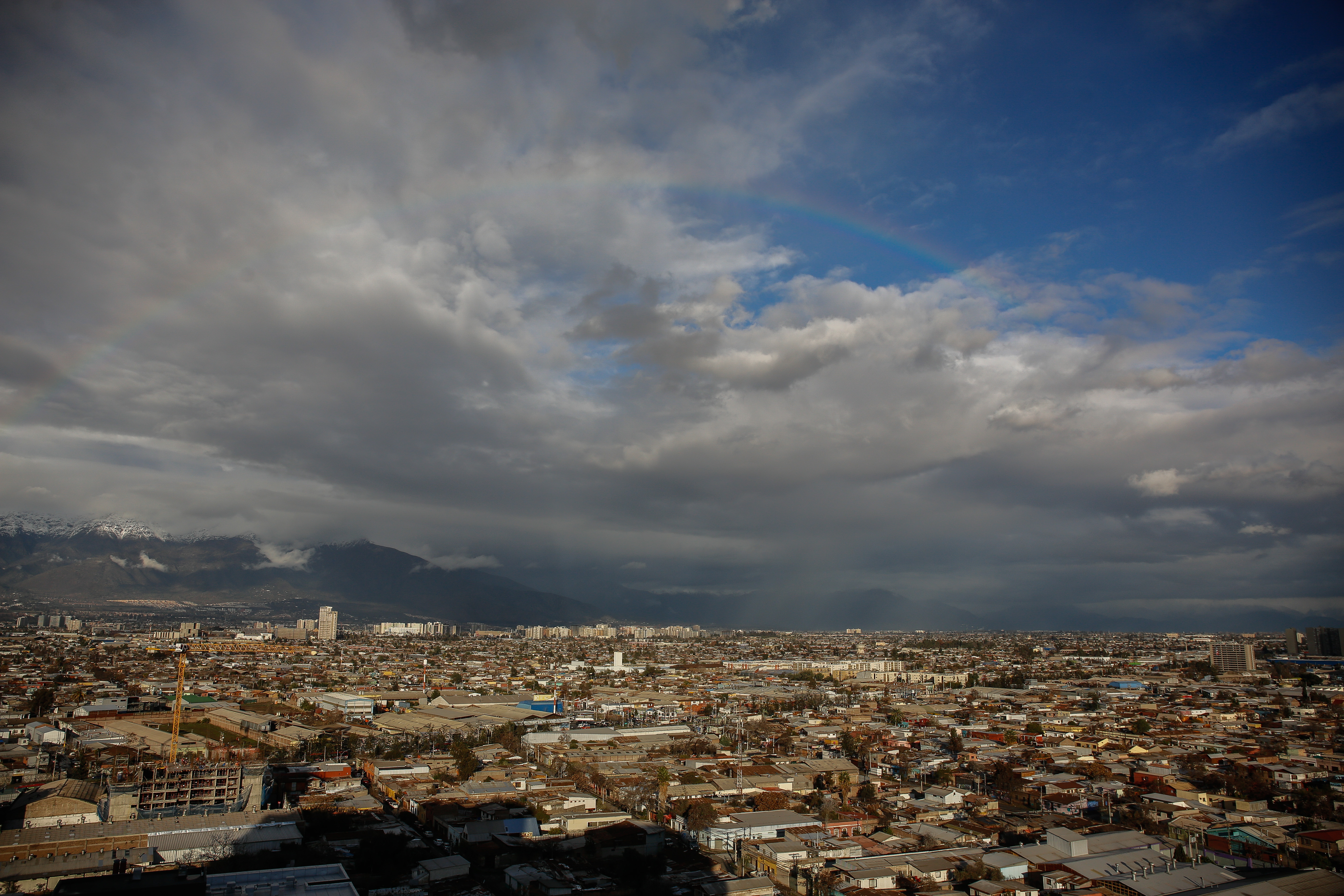 Sistema frontal en Santiago.