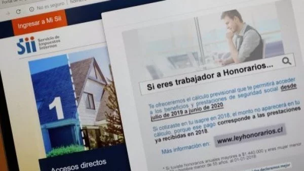 SII. Sitio Web. Boletas de honorarios.