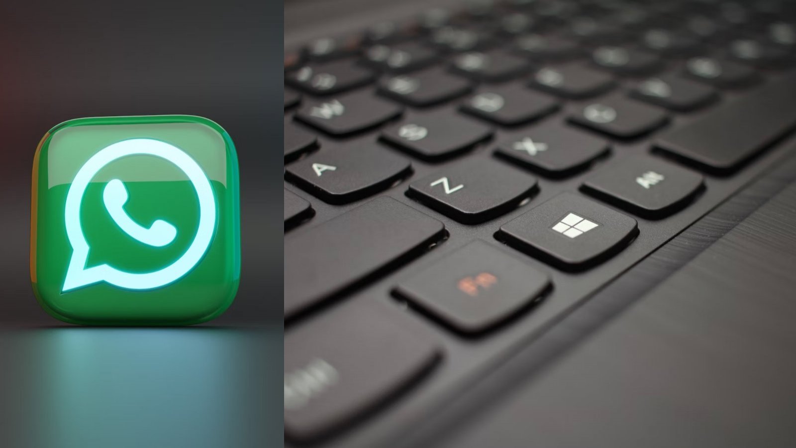 WhatsApp y teclado de computador