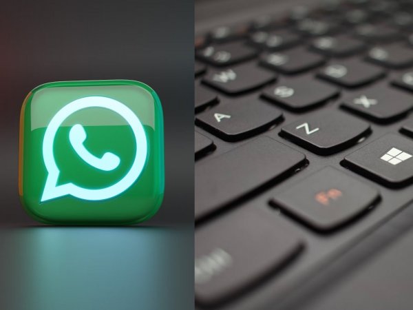 WhatsApp y teclado de computador