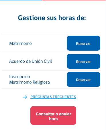 Registro Civil. Matrimonio.