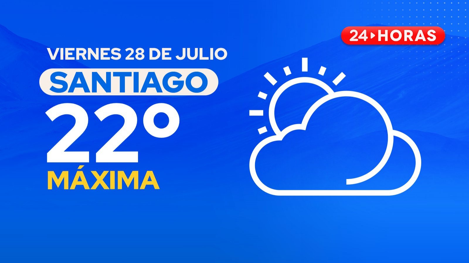 El tiempo en Santiago: viernes 28 de julio 2023