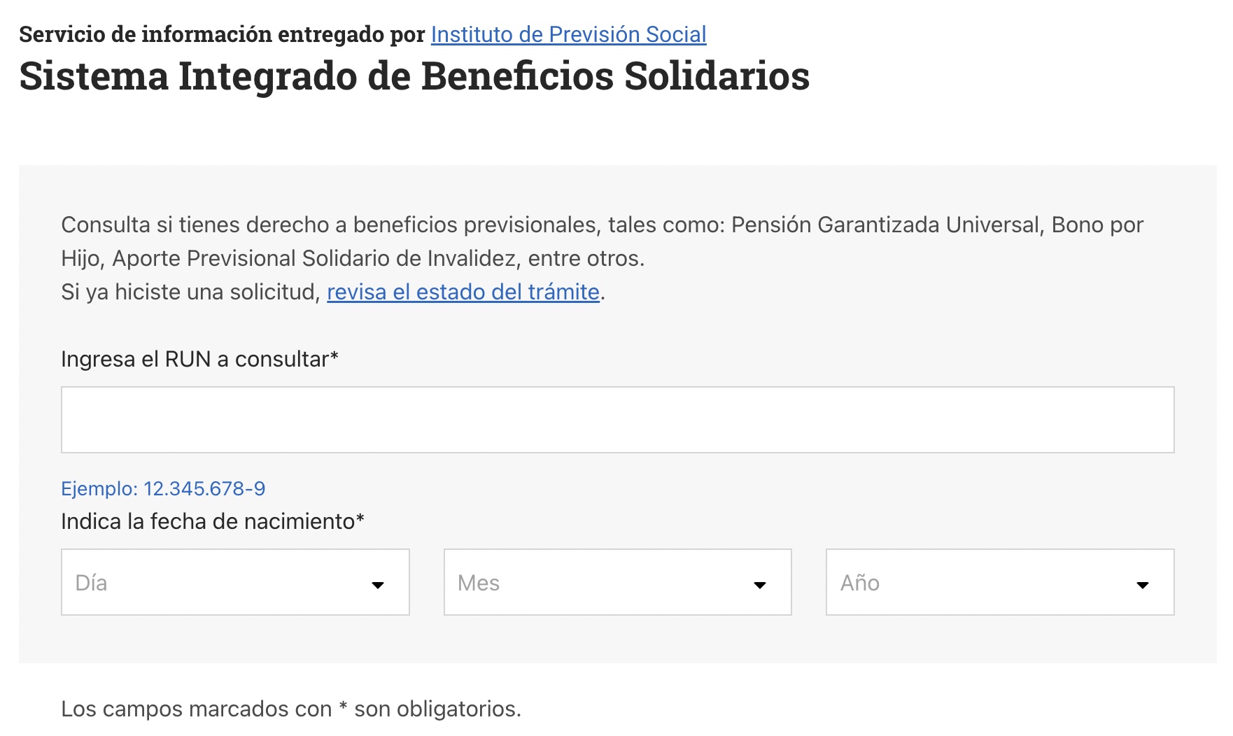 Portal de ChileAtiende para revisar próximos pagos de la PGU
