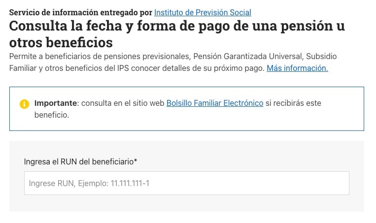 Consultar fecha de pago PGU