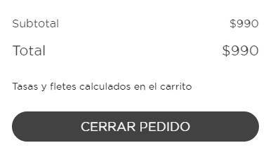 Metro de Santiago. Cerrar Pedido. 