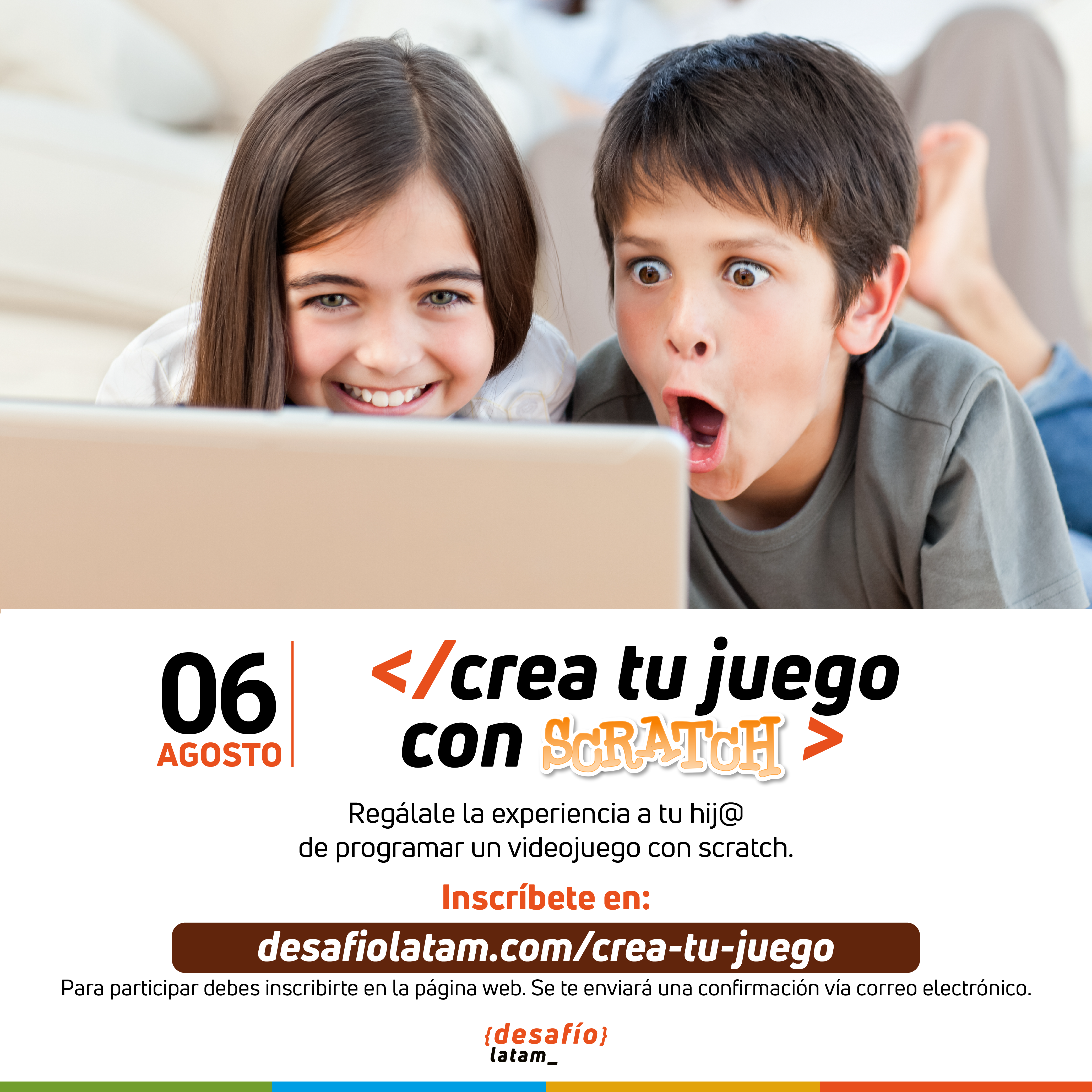 Afiche taller de videojuegos para el Día del Niño