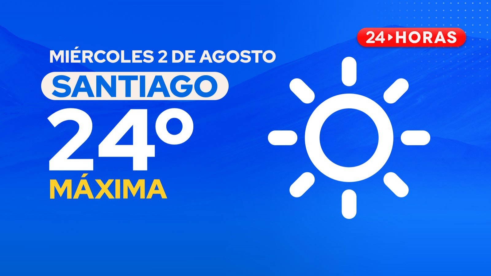 El tiempo en Santiago: miércoles 2 de agosto 2023