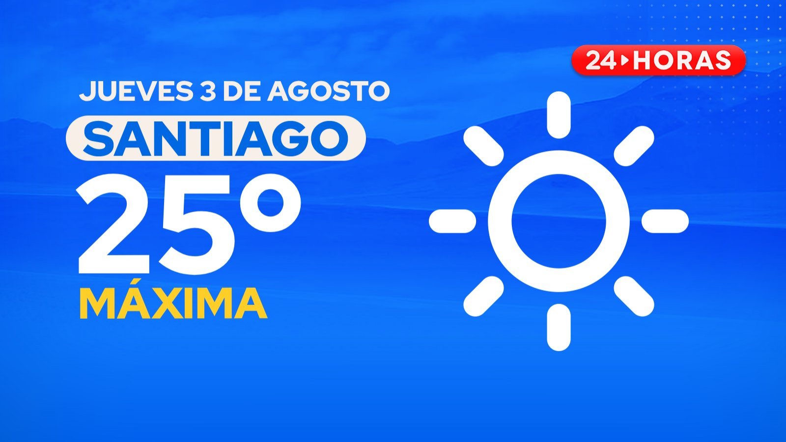 El tiempo en Santiago: jueves 3 de agosto 2023