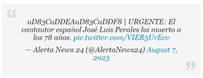 José luis perales supuesta muerte.