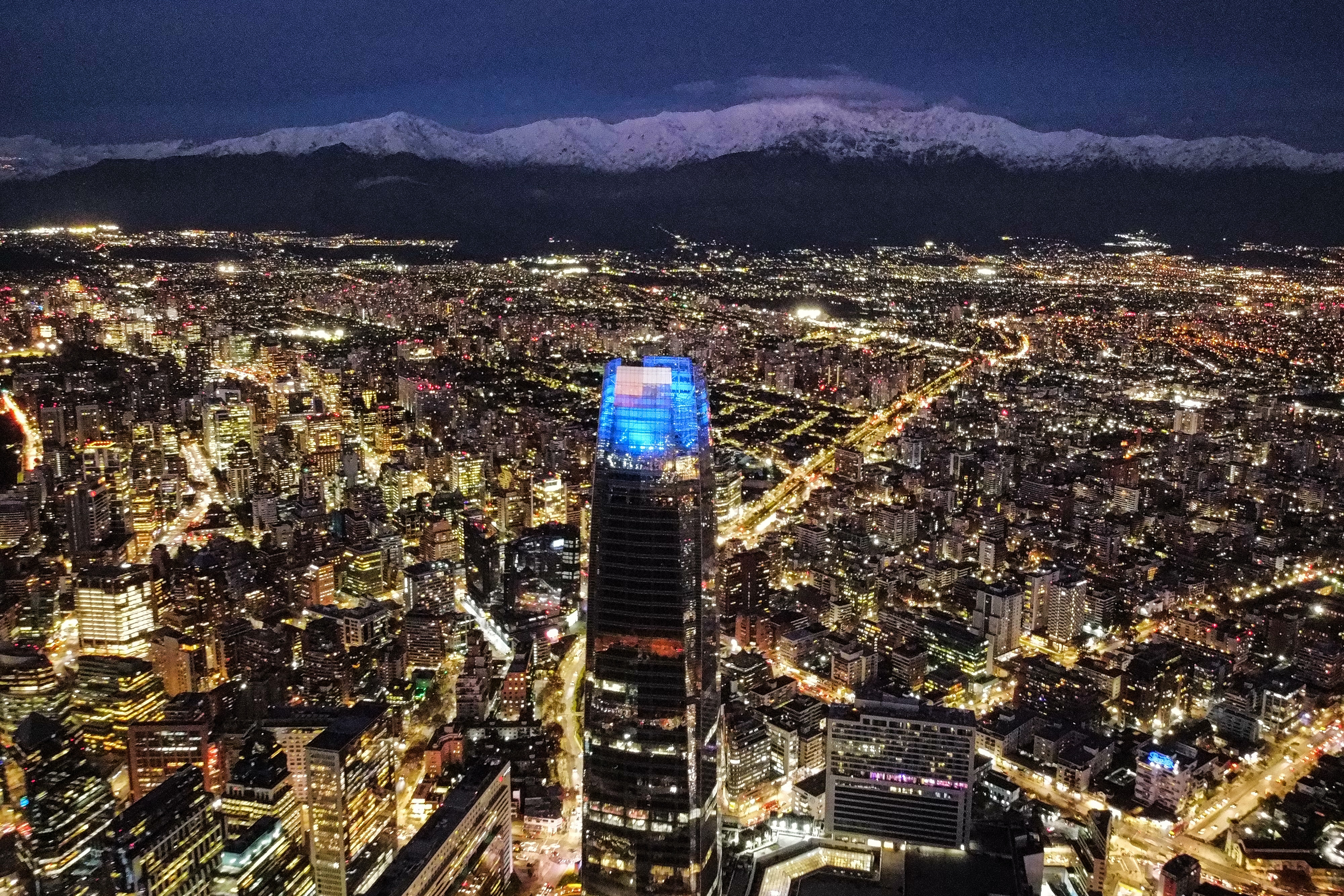 Lluvia en Santiago.