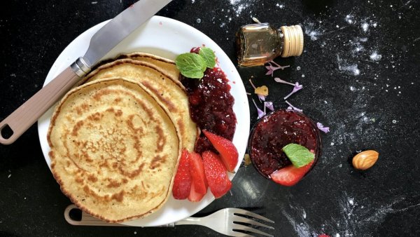 Panqueques con harina de almendras.