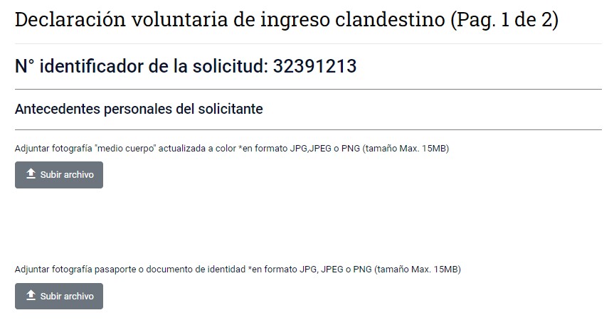 Declaración. PDI. Migrantes. 