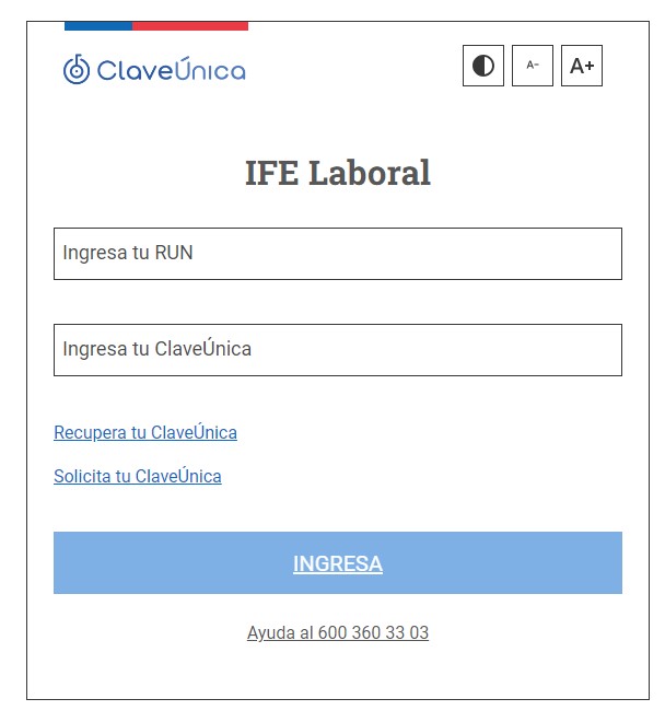 IFE laboral. Ingreso Clave Única. 