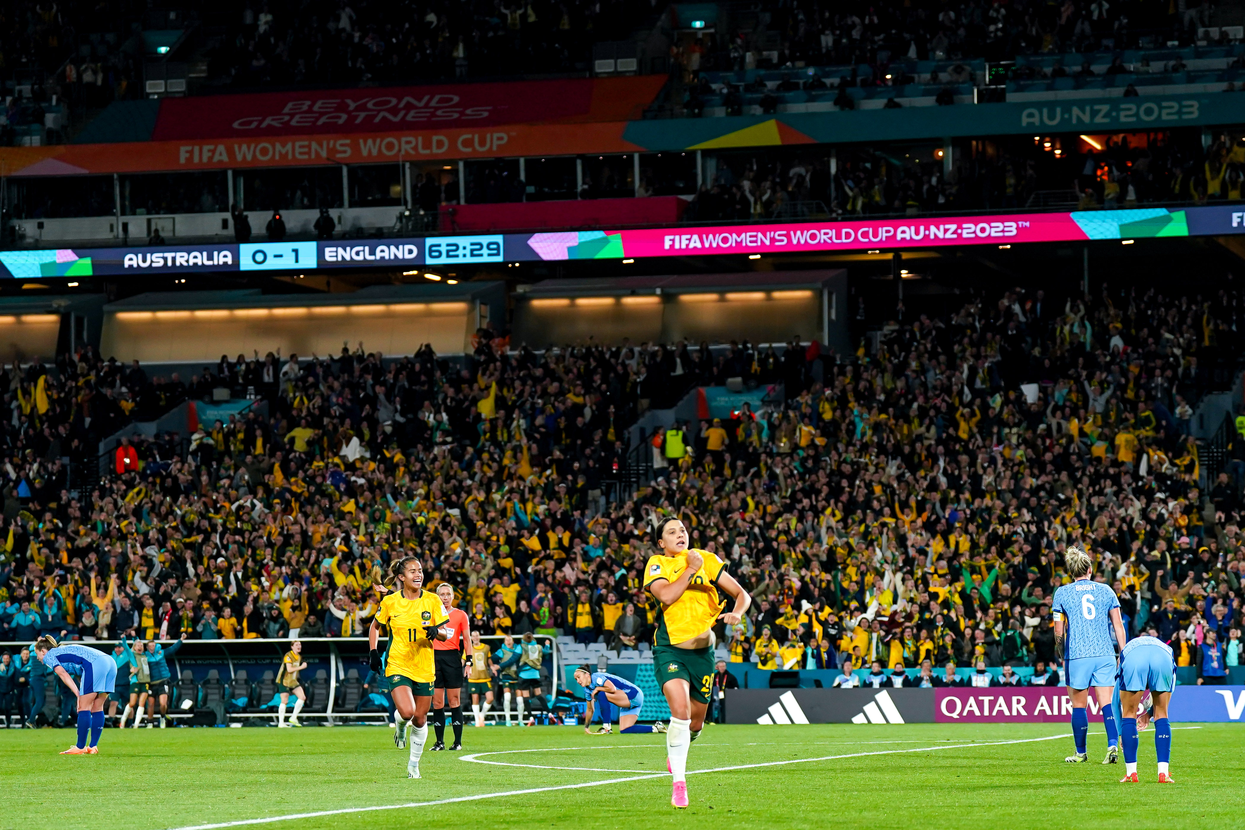 Sam Kerr anotó el único gol de Australia