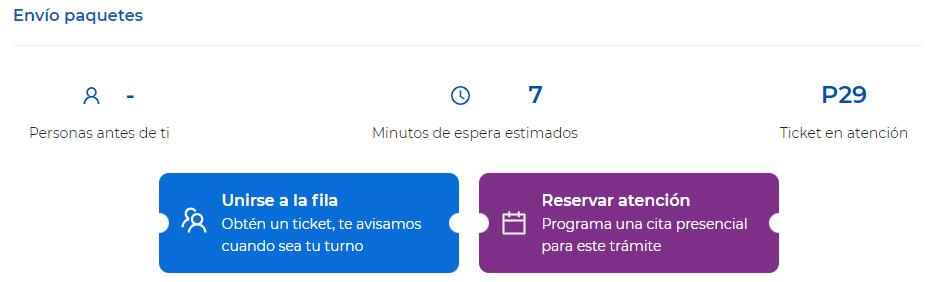 Correos de Chile. Envío paquetes. 