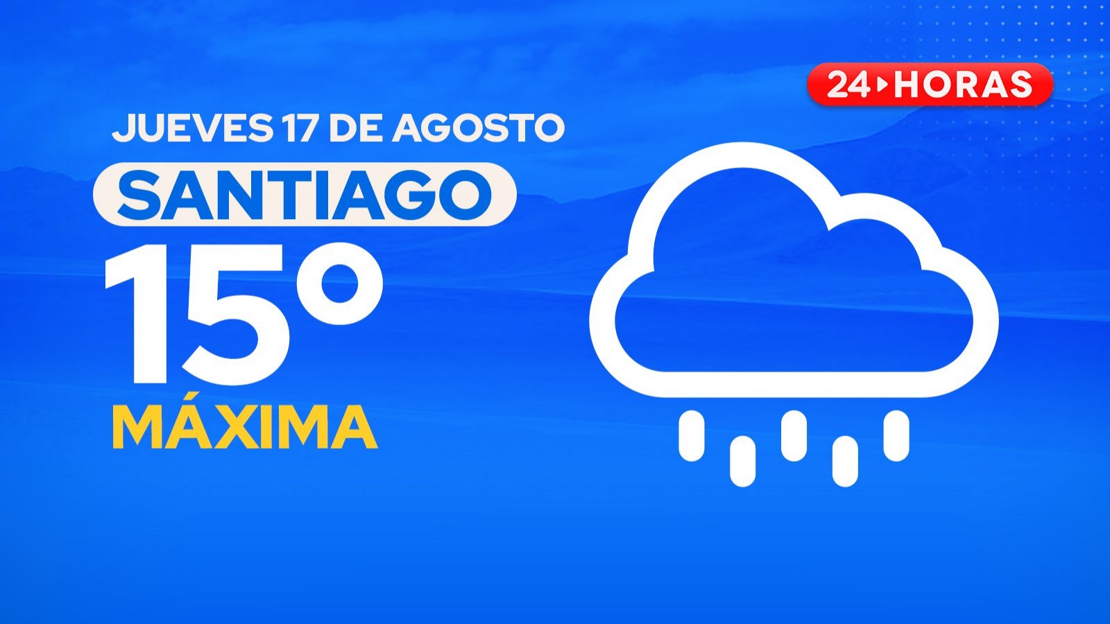 El tiempo en Santiago: jueves 17 de agosto 2023