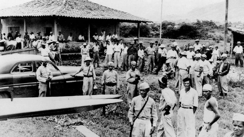 Clase obrera guatemalteca en los años 40.