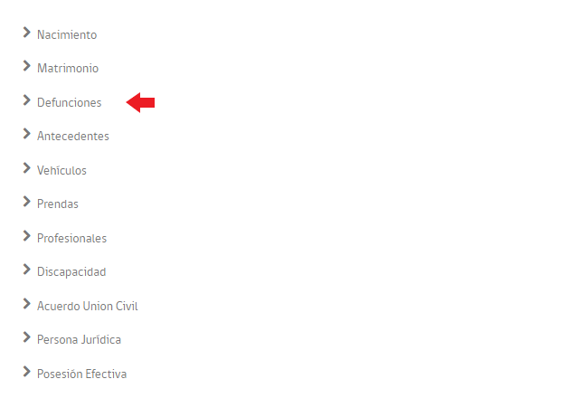 Registro Civil. Defunciones.
