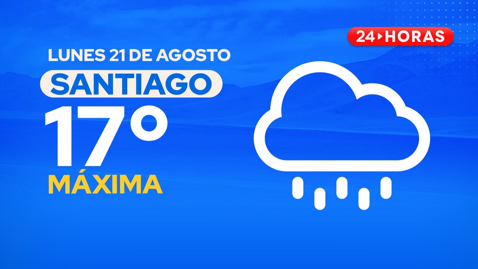 El tiempo en Santiago: lunes 21 de agosto 2023