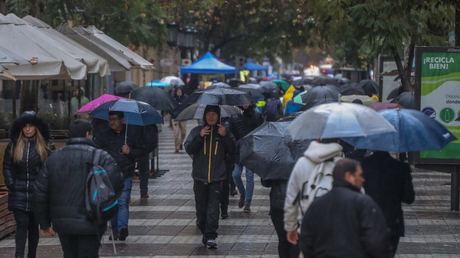 Lluvia en Santiago