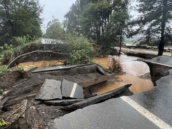 Corte de camino por sistema frontal