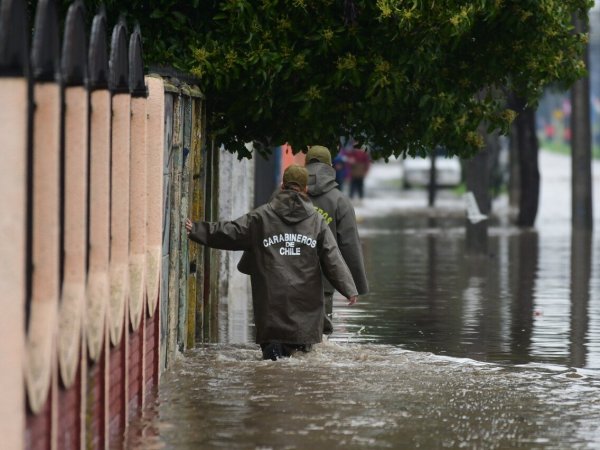 Inundaciones en Talca por sistema frontal