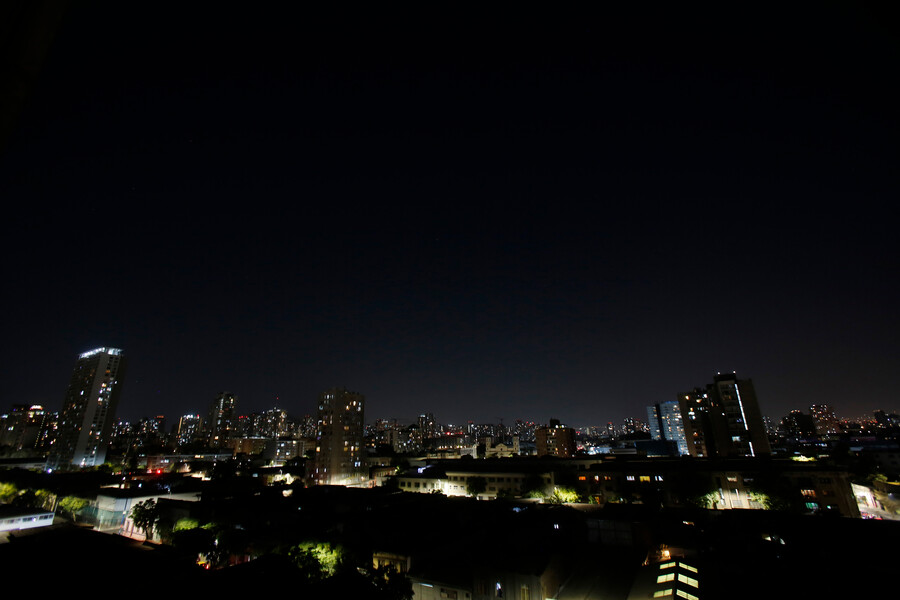 Ciudad con corte de luz