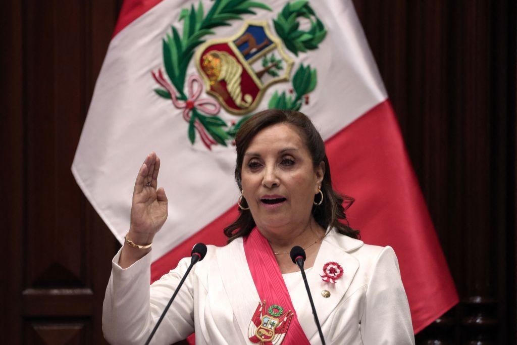 Dina Boluarte, presidenta de Perú.