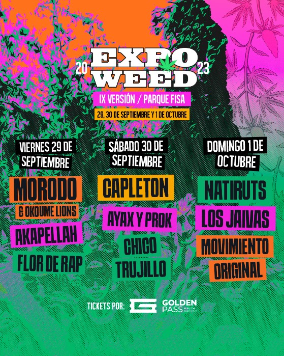 Expoweed. Poster con programación. 