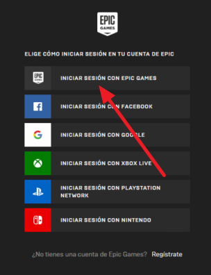 Vinculación de cuentas de Epic Games Store