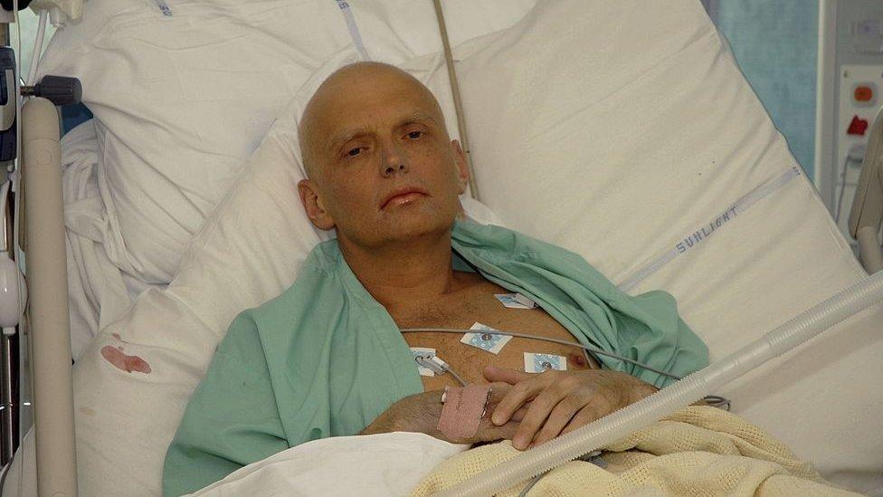 Litvienko en su lecho de muerte