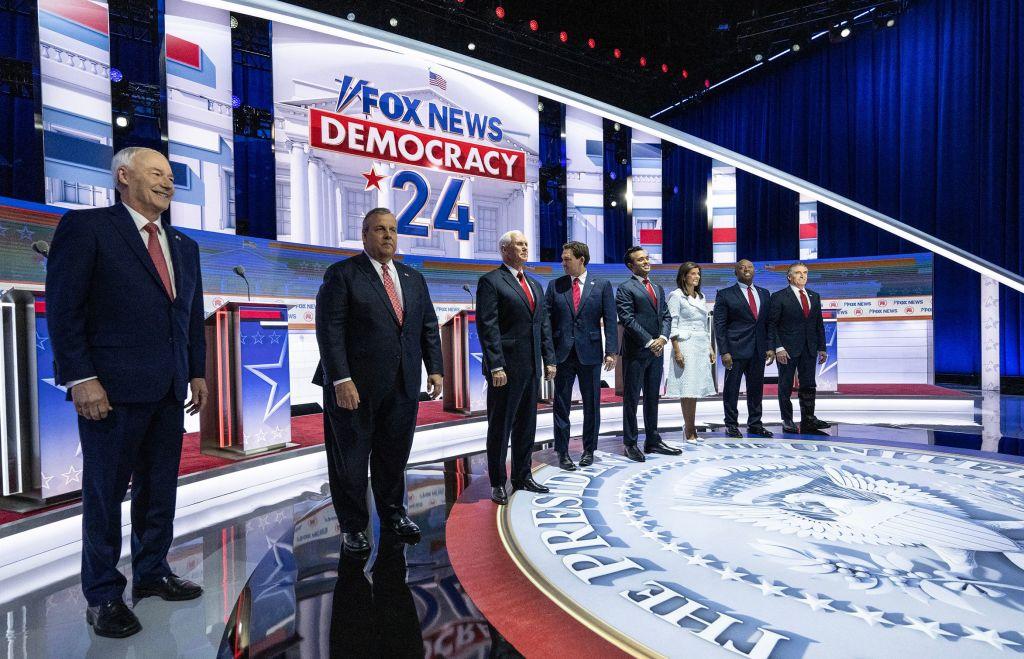 Los participantes en el debate de las primarias republicanas