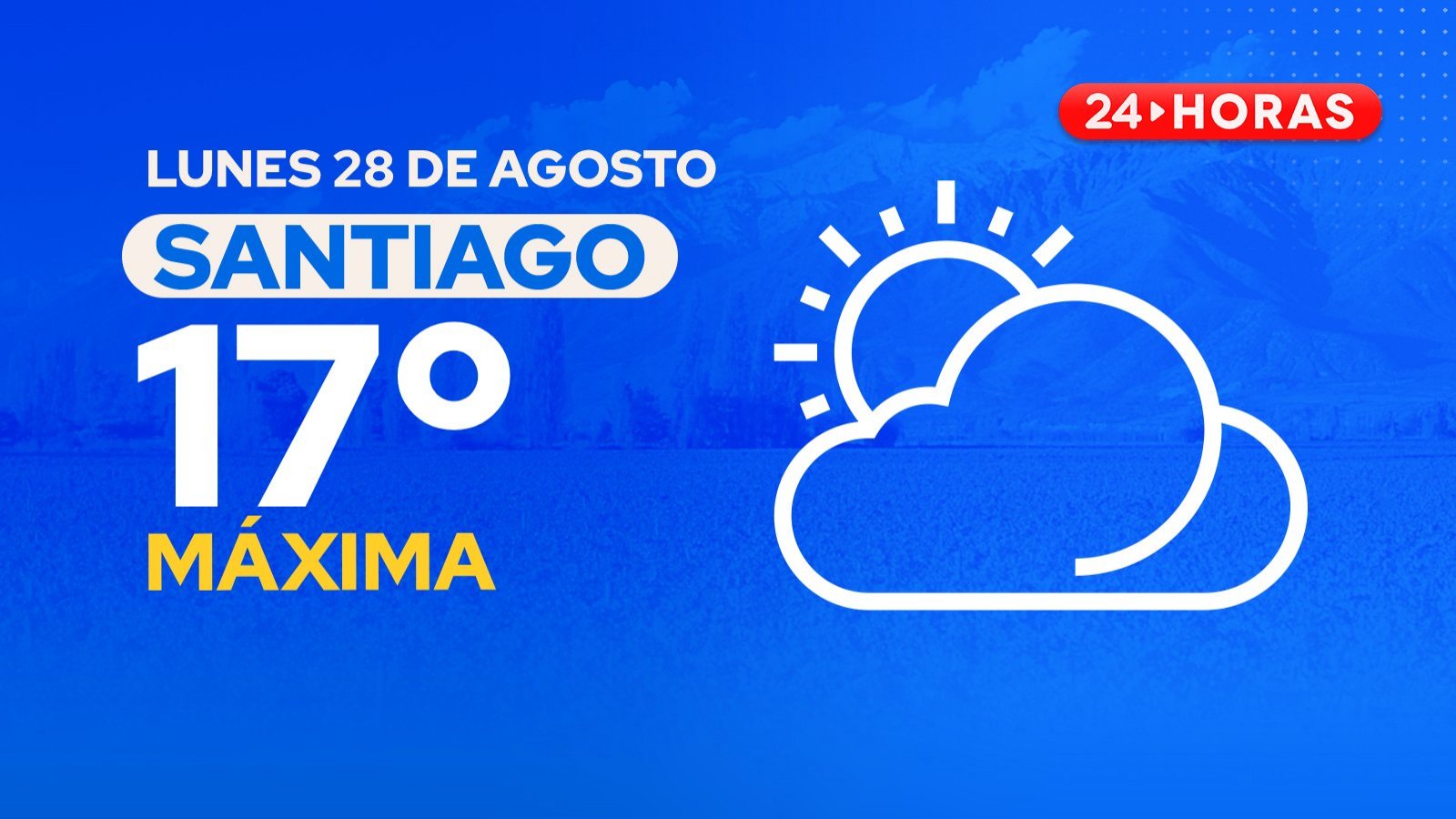 El tiempo en Santiago: lunes 28 de agosto 2023