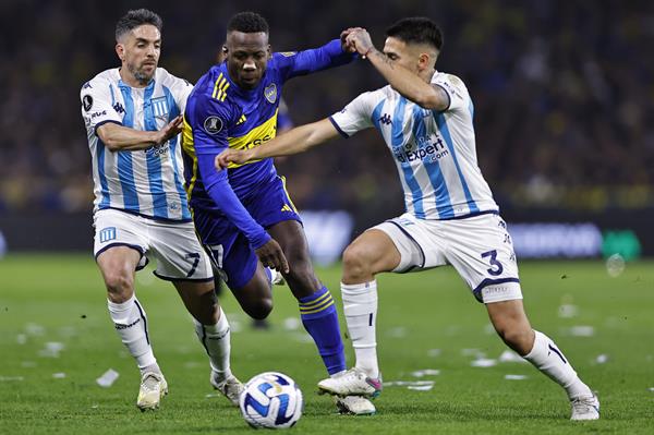 Partido entre Racing club y Boca Juniors