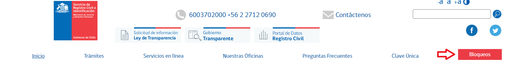 Registro civil. Bloqueos. 