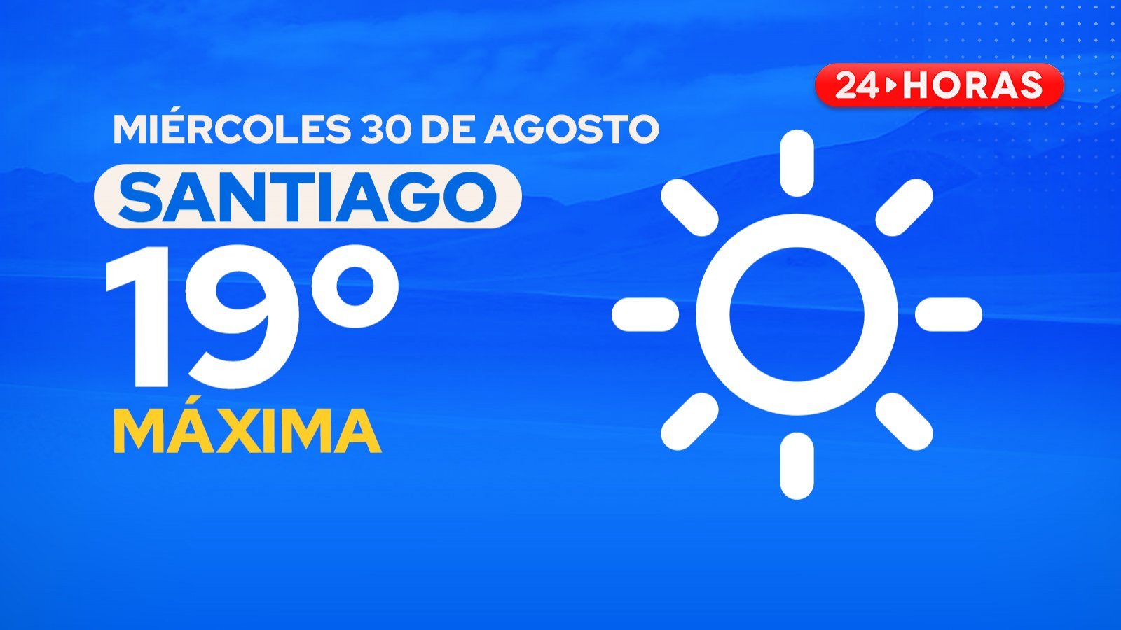 El tiempo en Santiago: miércoles 30 de agosto 2023