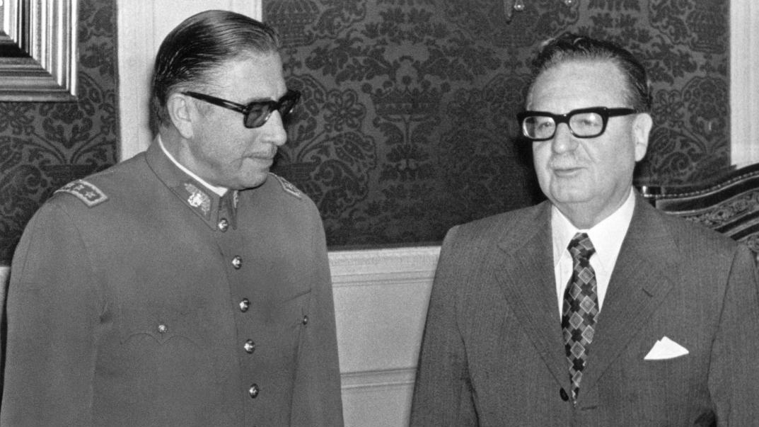 Augusto Pinochet y Salvador Allende juntos en agosto de 1973.