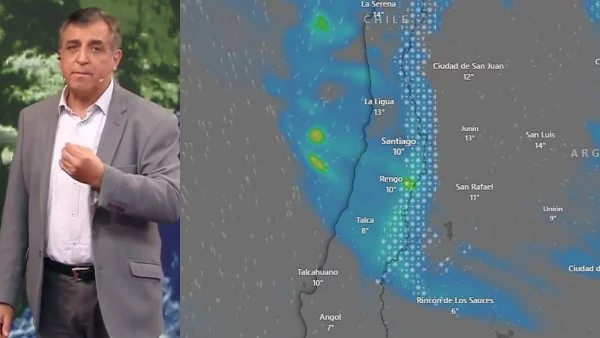 Iván Torres pronostica lluvia en Santiago.