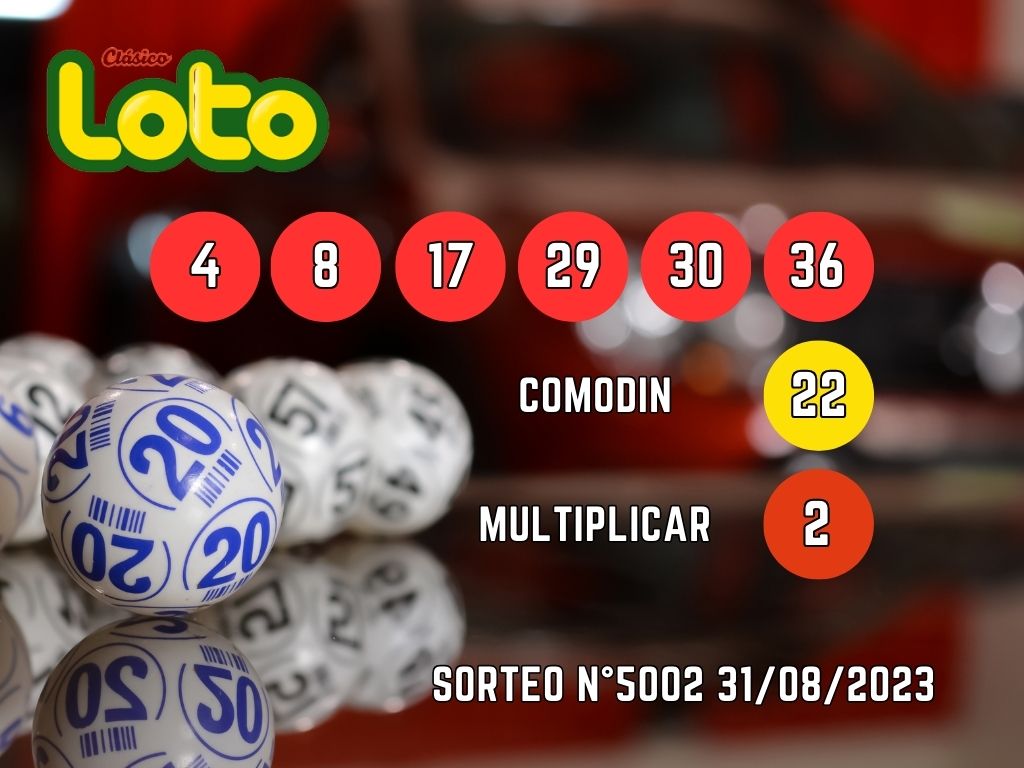 Resultados loto jueves 31 de agosto.