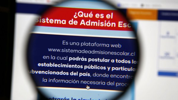 Página web Sistema de Admisión Escolar SAE.