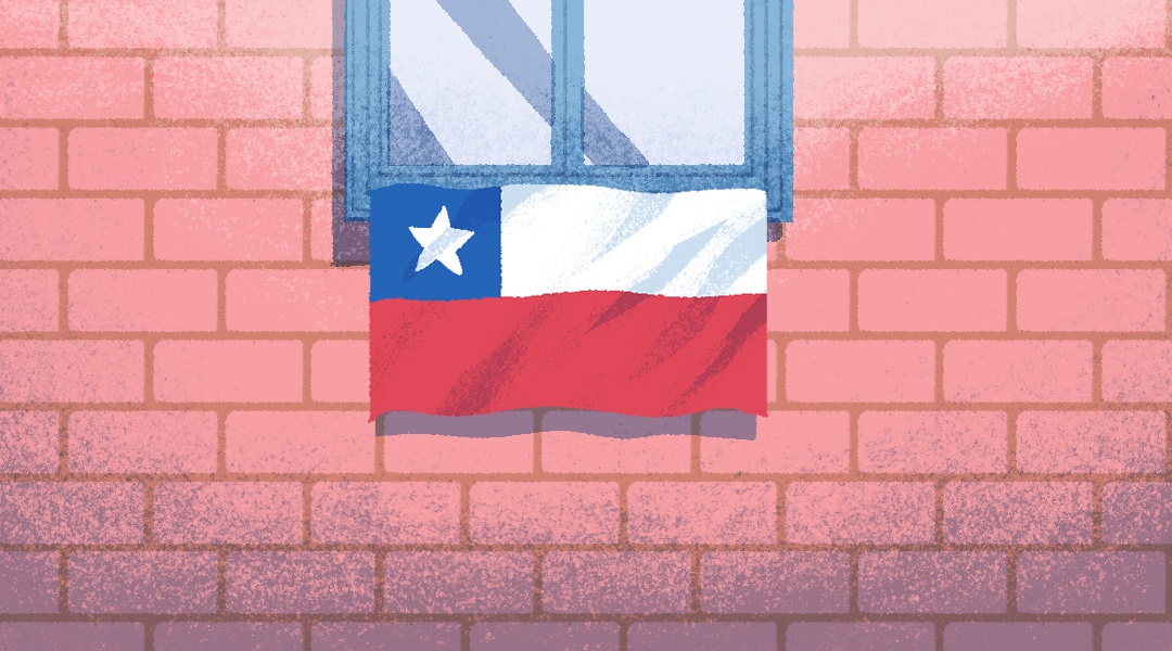 Bandera de Chile. Fiestas Patrias