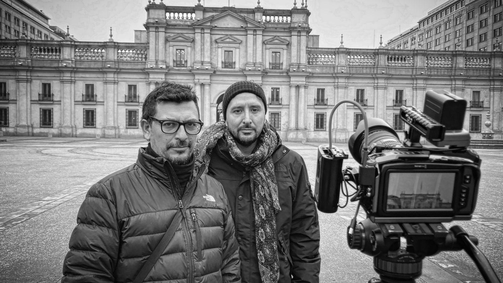 Rodolfo Garate y Felipe Arancibia, director y productor ejecutivo del documental "Hawker Hunter, el ruido del silencio", respectivamente.