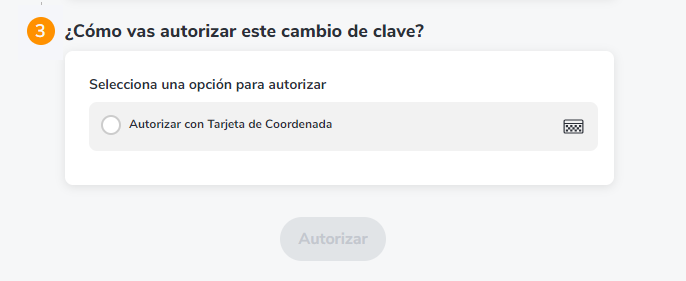 BancoEstado. Banca en línea. Autorizar con tarjeta de coordenadas. 