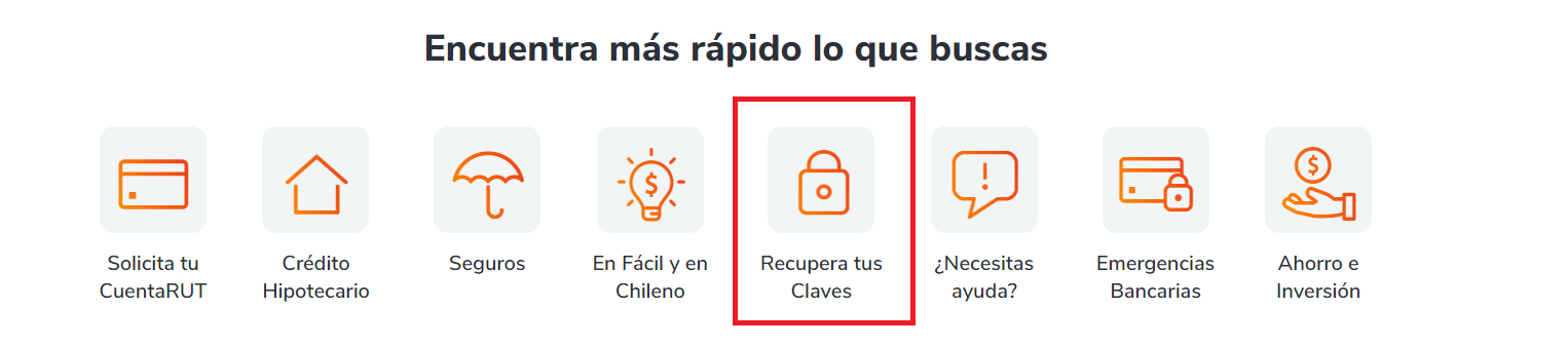 BancoEstado. Banca en Línea. Recuperar clave.