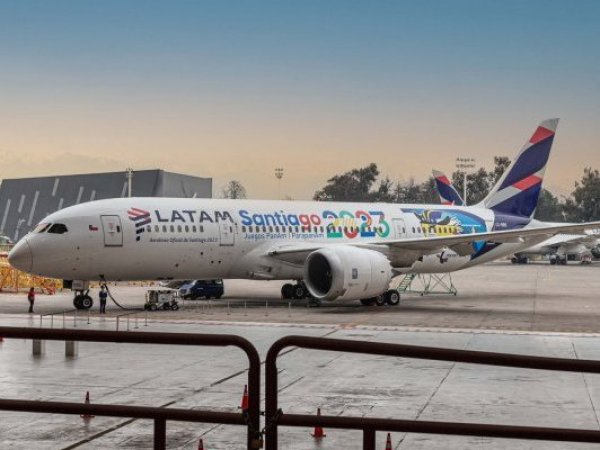 LATAM. Avión Panamericanos. Santiago 2023.