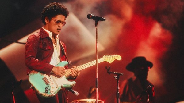 Bruno Mars en concierto.