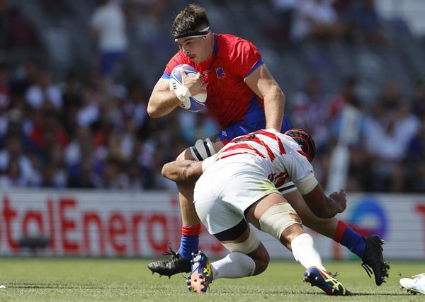 Los Cóndores ante Japón en el mundial de Rugby